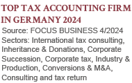 Top Tax Consulting  2024 - FOCUS BUSINESS