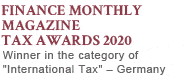 Finance Monthly Magazine  –  Tax Awards 2020